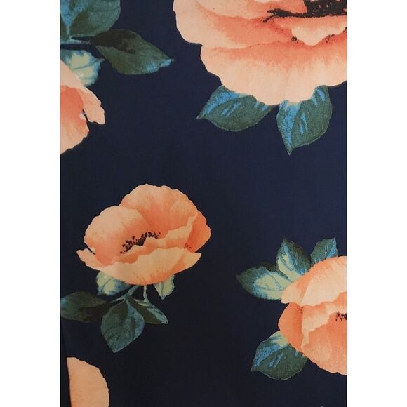 HONEY & LACE Womens Palazzo Wide Leg Floral Blue Pants Boho Retro Plus Size 2X - Picture 5 of 9